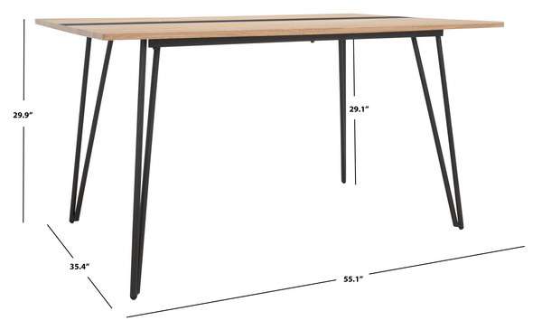 Safavieh Alarick Dining Table - Natural | Dining Tables | Modishstore - 2