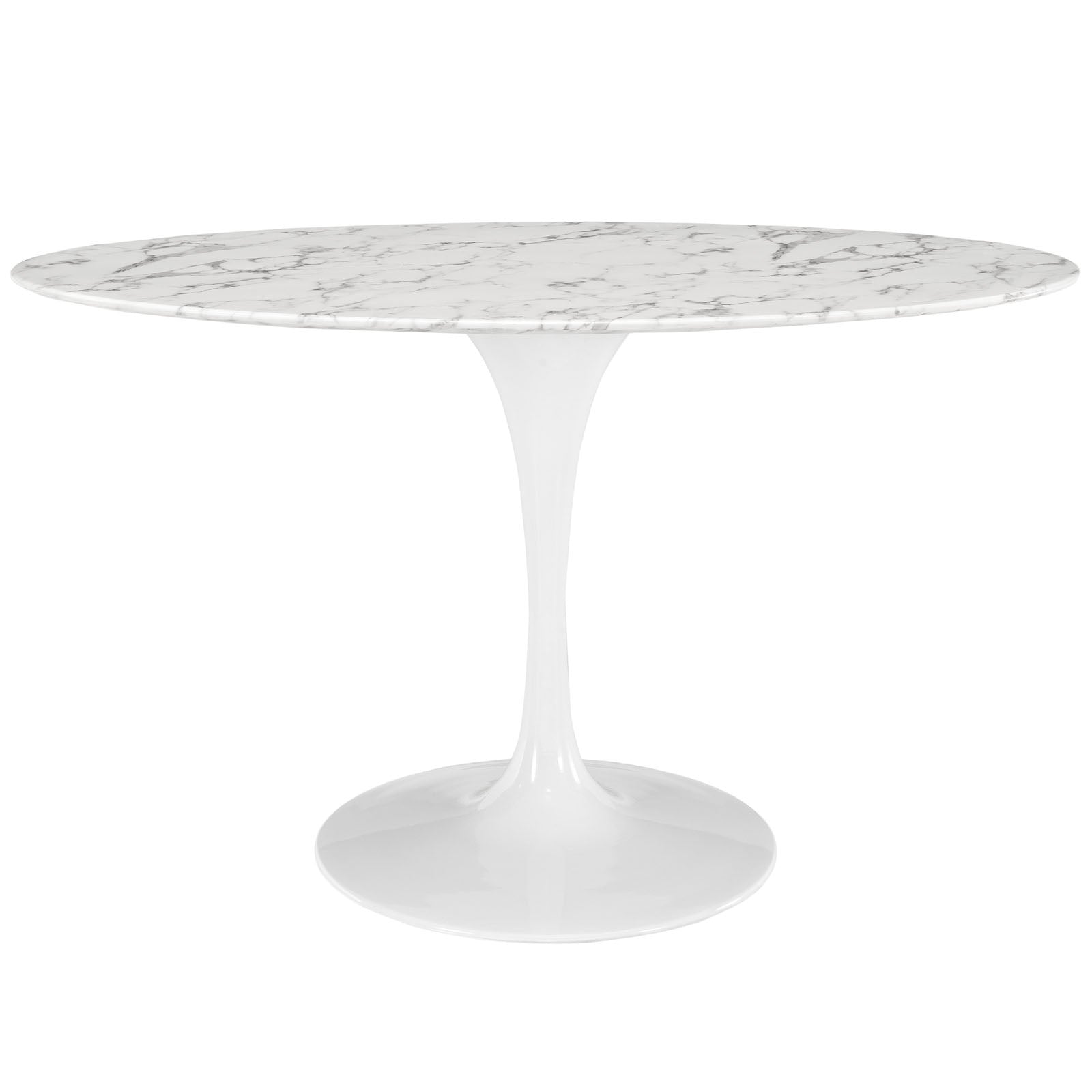 Modway Lippa 54" Oval Artificial Marble Dining Table - White - EEI-1134 ...