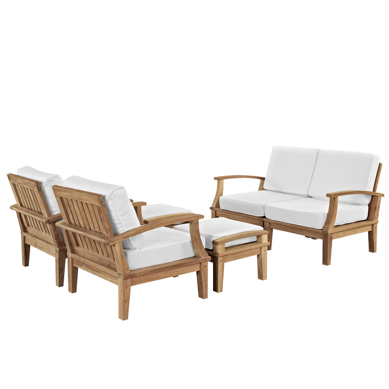 Marina 6 Piece Outdoor Patio Teak Set By Modway - EEI-1597 | Outdoor Sofas, Loveseats & Sectionals | Modishstore - 19