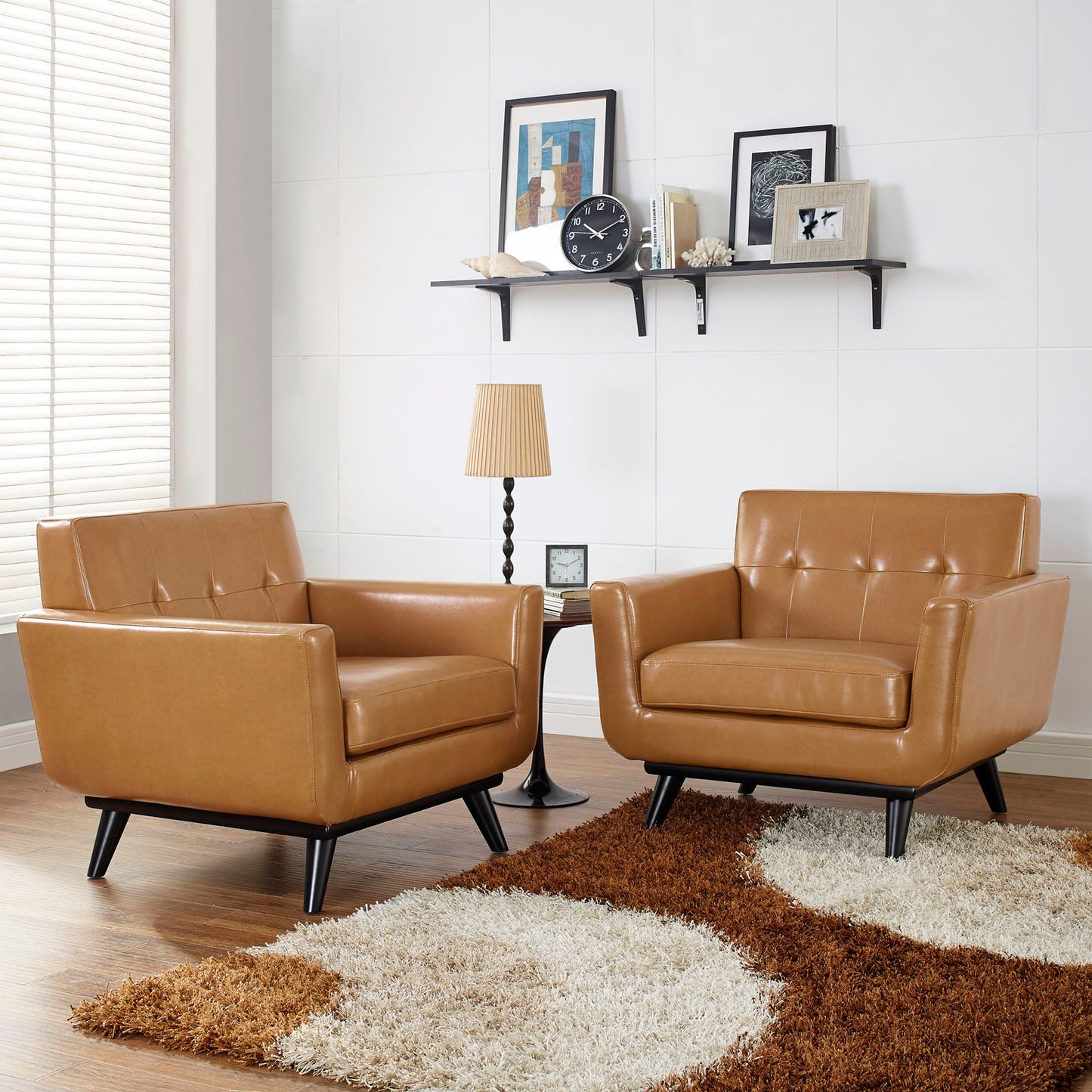 Modway Engage Leather Sofa Set - EEI-1665 | Sofa Set | Modishstore - 1