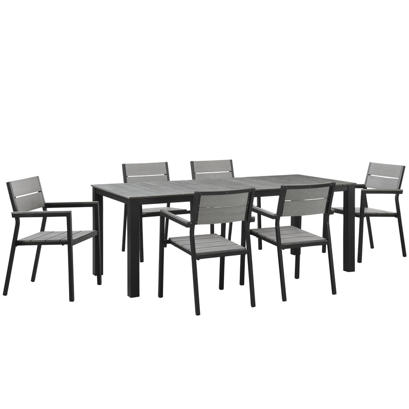 Modway Maine 7 Piece Outdoor Patio Dining Set - EEI-1751 - EEI-1751 | Outdoor Dining Sets | Modishstore - 2