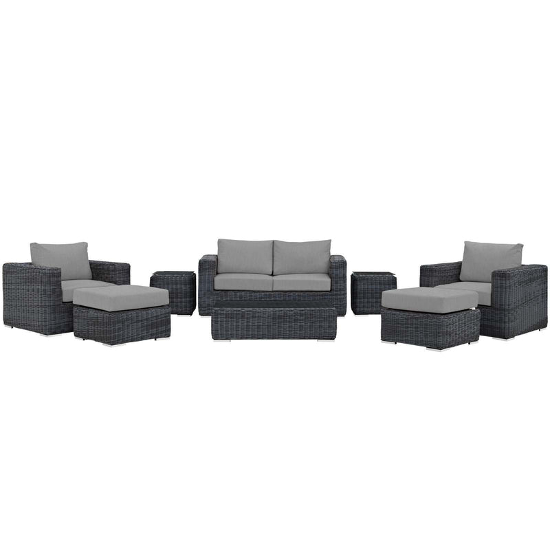 Modway Summon 8 Piece Outdoor Patio Sectional Set - EEI-1894 | Outdoor Sofas, Loveseats & Sectionals | Modishstore - 19