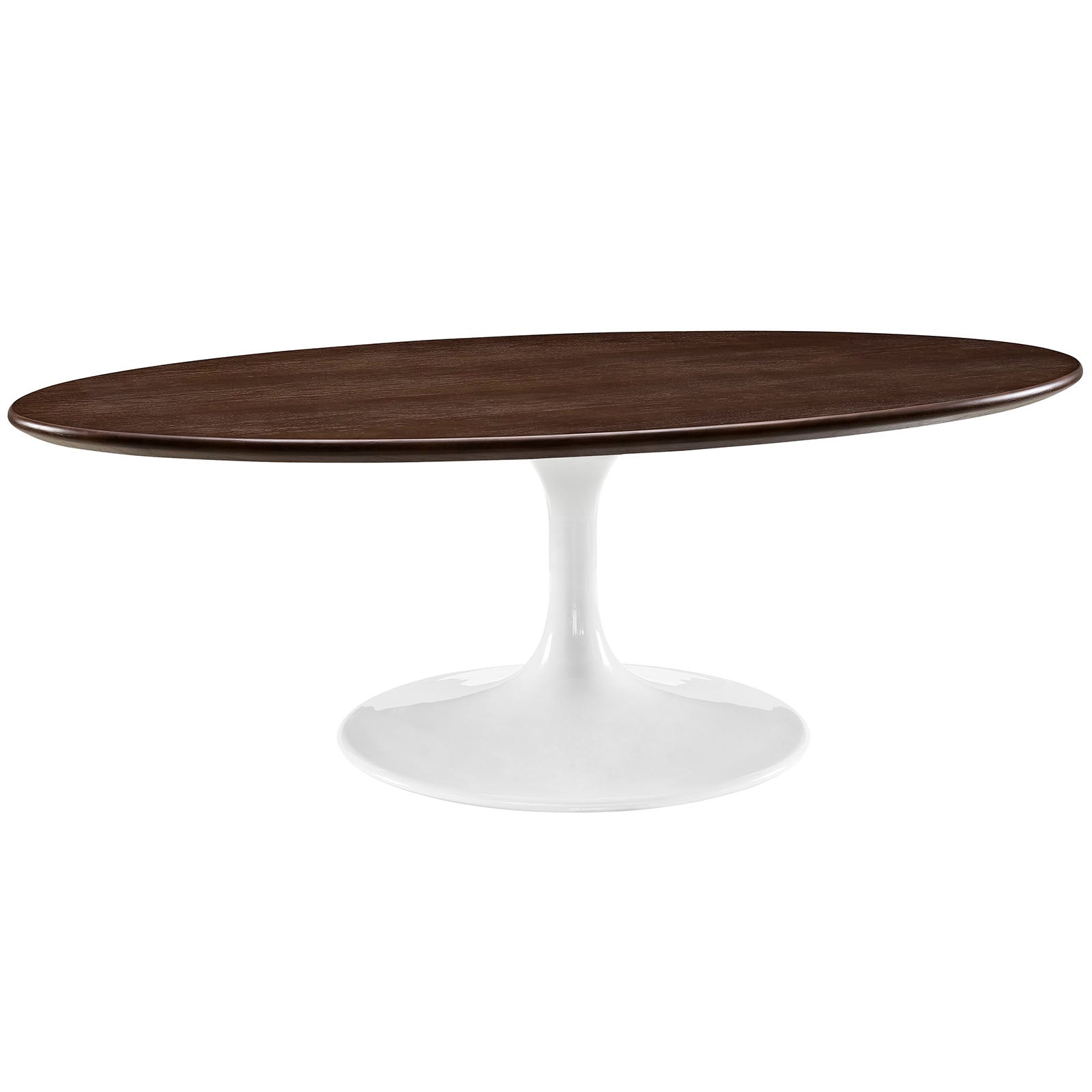 Modway Lippa 48" Oval-Shaped Walnut Top Coffee Table in Walnut - EEI-2020 | Coffee Tables | Modishstore - 3