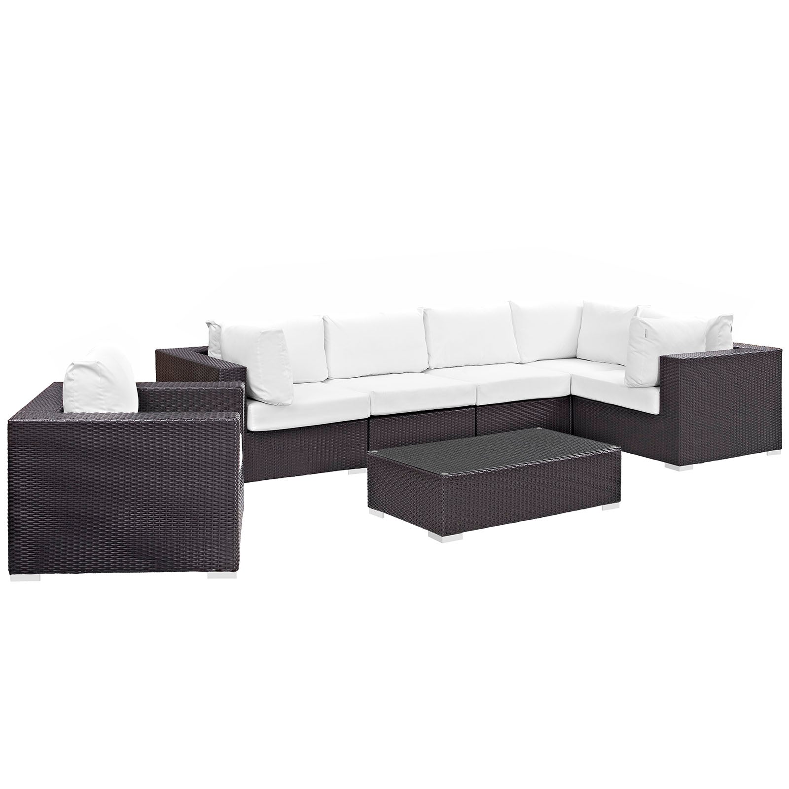 Modway Convene 7 Piece Outdoor Patio Sectional Set - EEI-2157 - EEI-21 ...