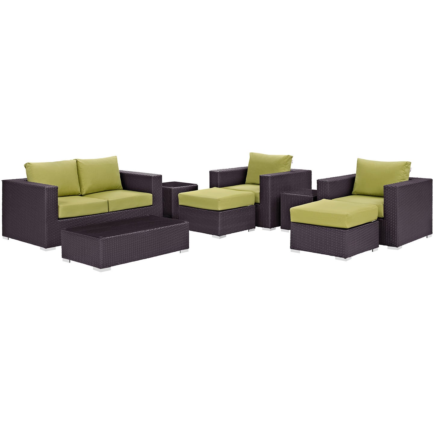 Modway Convene 8 Piece Outdoor Patio Sofa Set - EEI-2159 | Outdoor Sofas, Loveseats & Sectionals | Modishstore - 4