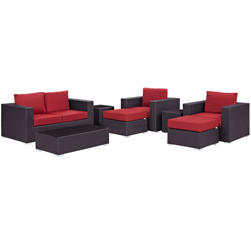 Modway Convene 8 Piece Outdoor Patio Sofa Set - EEI-2159 | Outdoor Sofas, Loveseats & Sectionals | Modishstore - 3