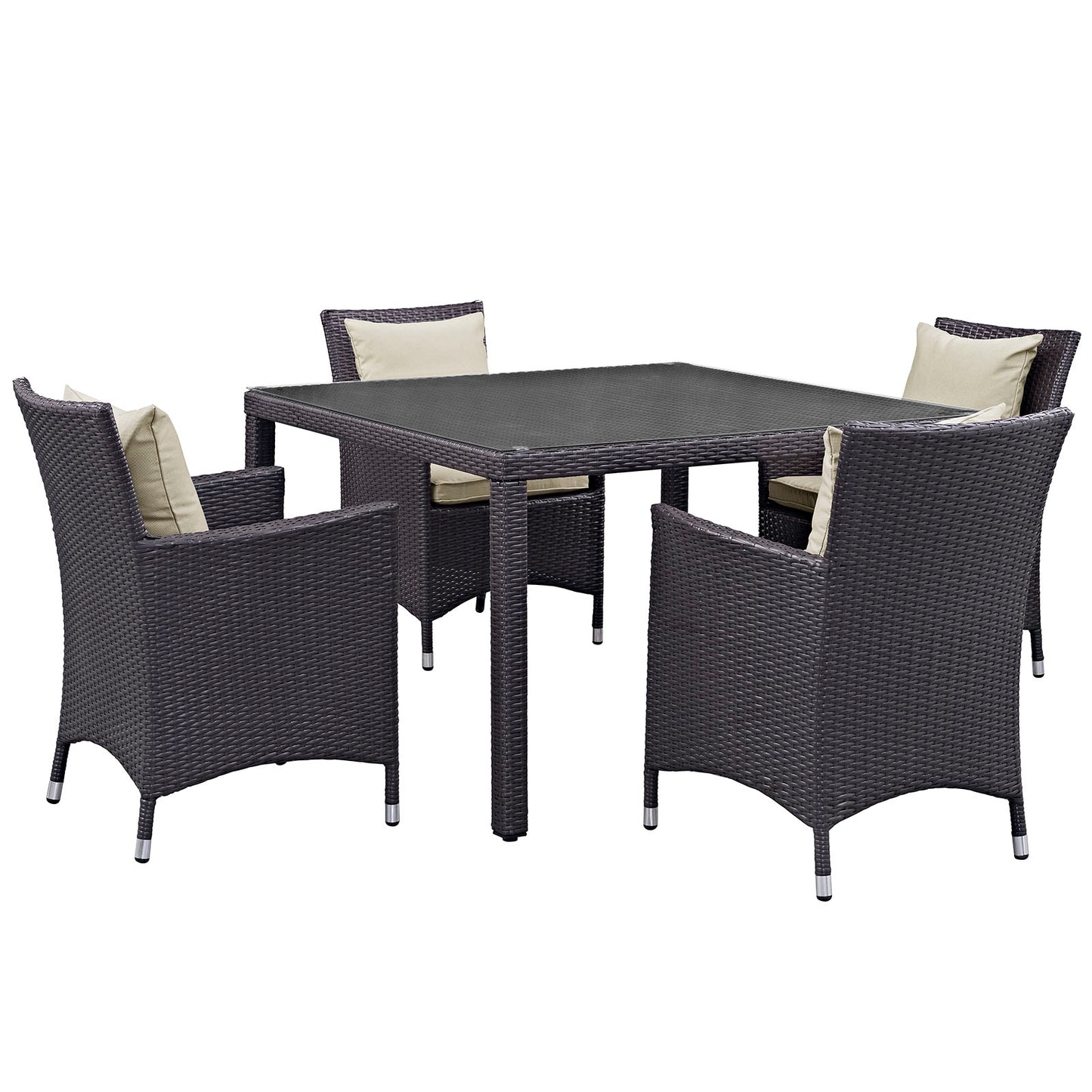 Modway Convene 5 Piece Outdoor Patio Dining Set - EEI-2191 | Outdoor Dining Sets | Modishstore - 7