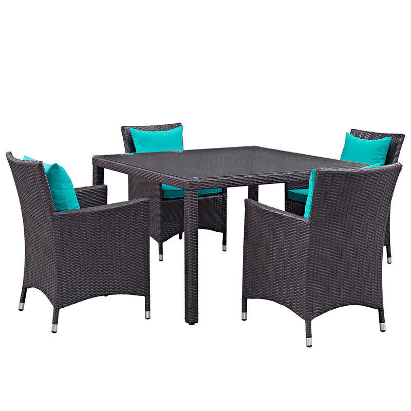 Modway Convene 5 Piece Outdoor Patio Dining Set - EEI-2191 | Outdoor Dining Sets | Modishstore - 2