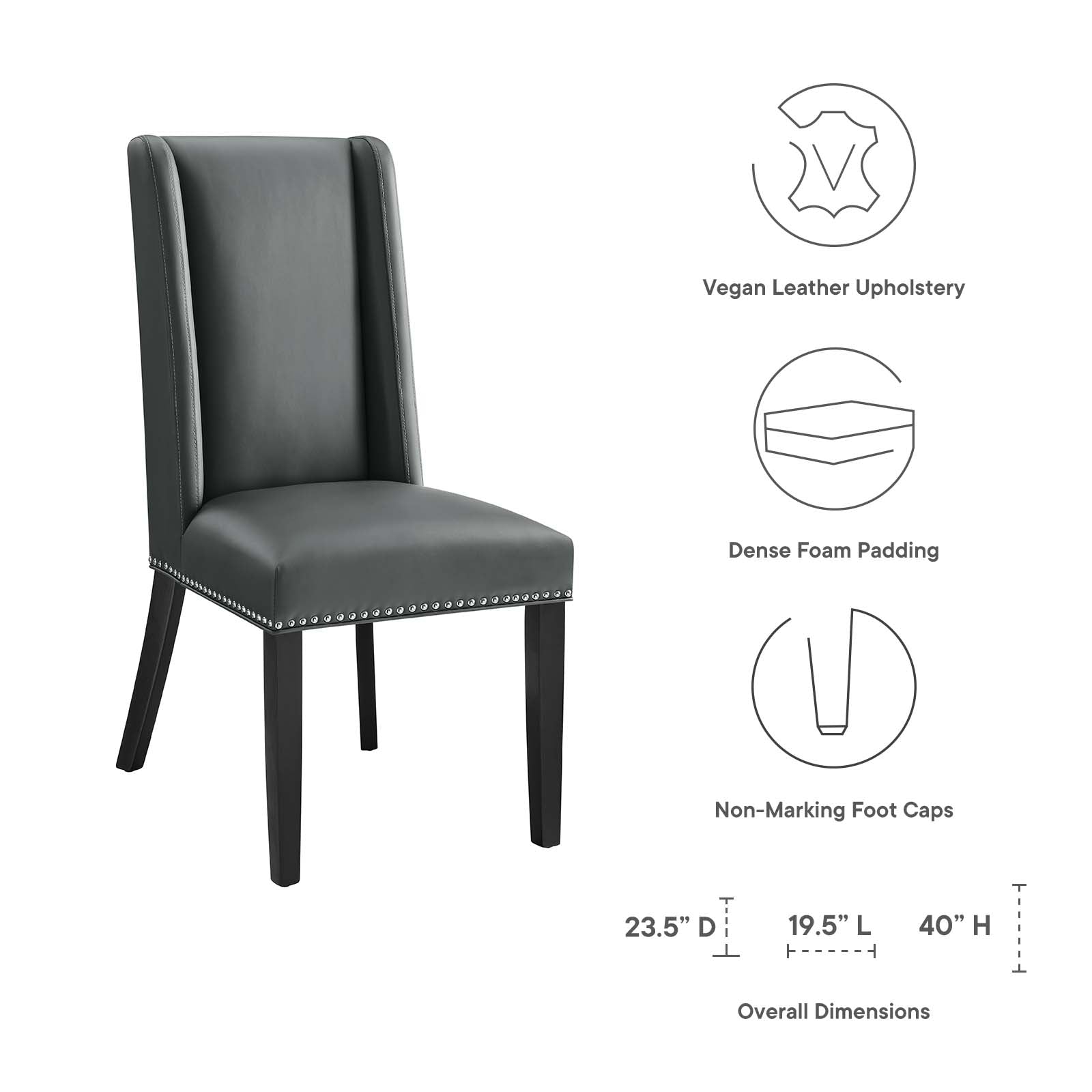 Modway Baron Vinyl Dining Chair EEI 2232 Modish Store