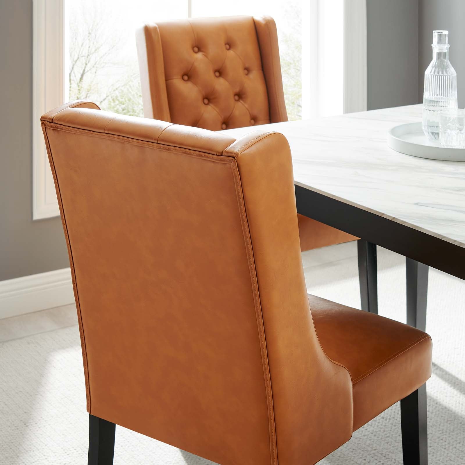 Vinyl dining room discount chairs