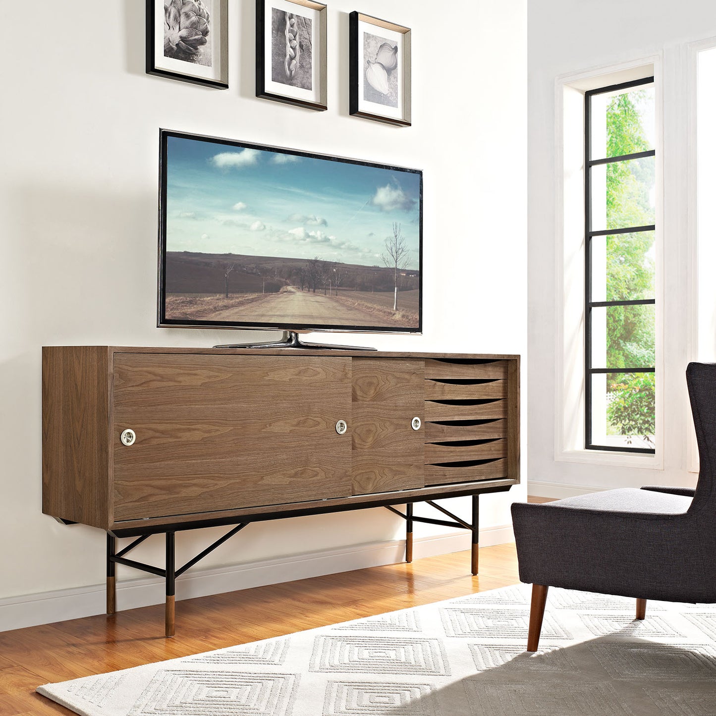 Envoy Walnut Stand By Modway - EEI-2238 | TV Stands | Modishstore - 6