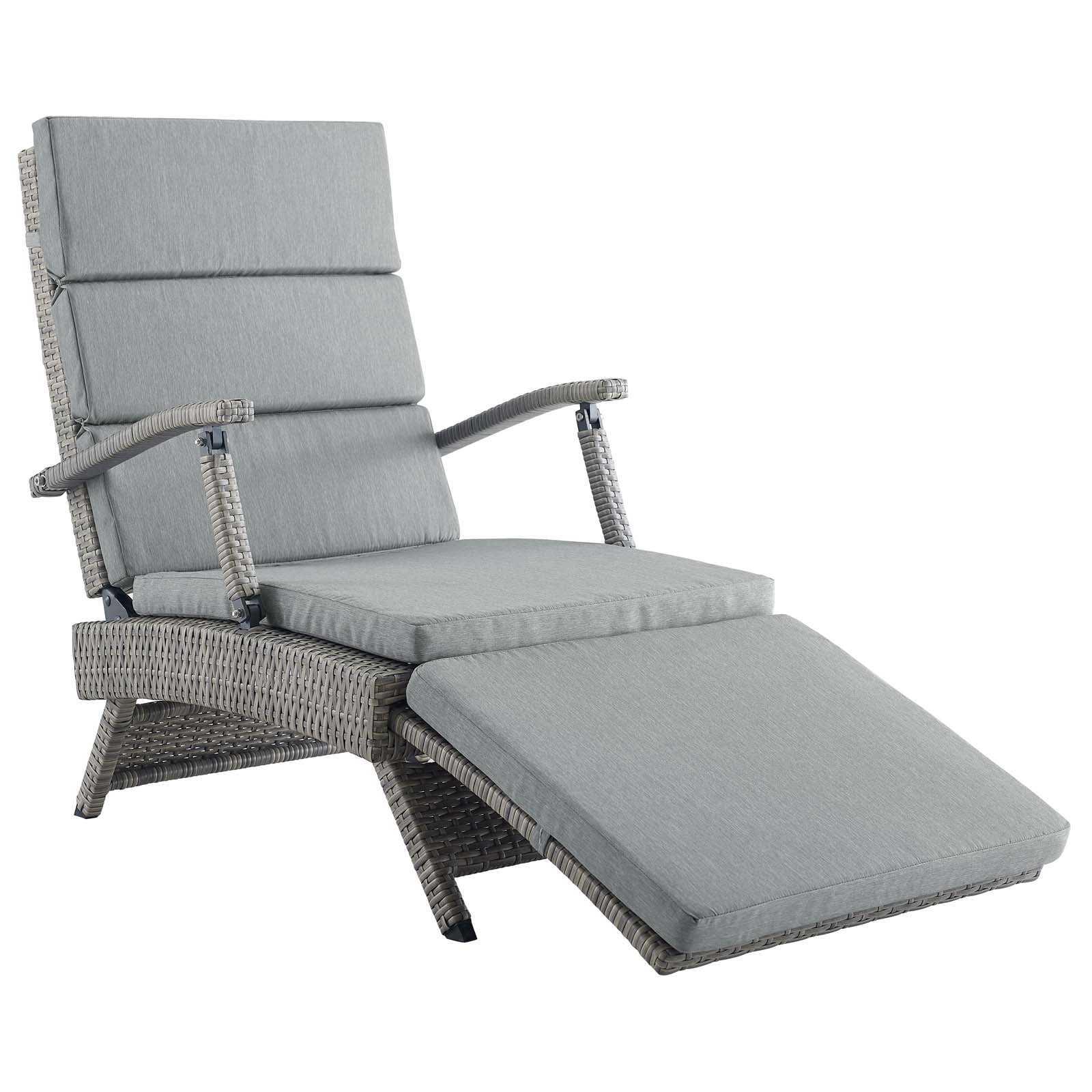 Modway Envisage Chaise Outdoor Patio Wicker Rattan Lounge Chair - EEI-2301 | Outdoor Chaise Lounges | Modishstore - 43