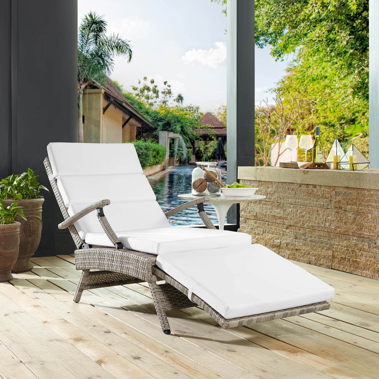 Modway Envisage Chaise Outdoor Patio Wicker Rattan Lounge Chair - EEI-2301 | Outdoor Chaise Lounges | Modishstore - 31