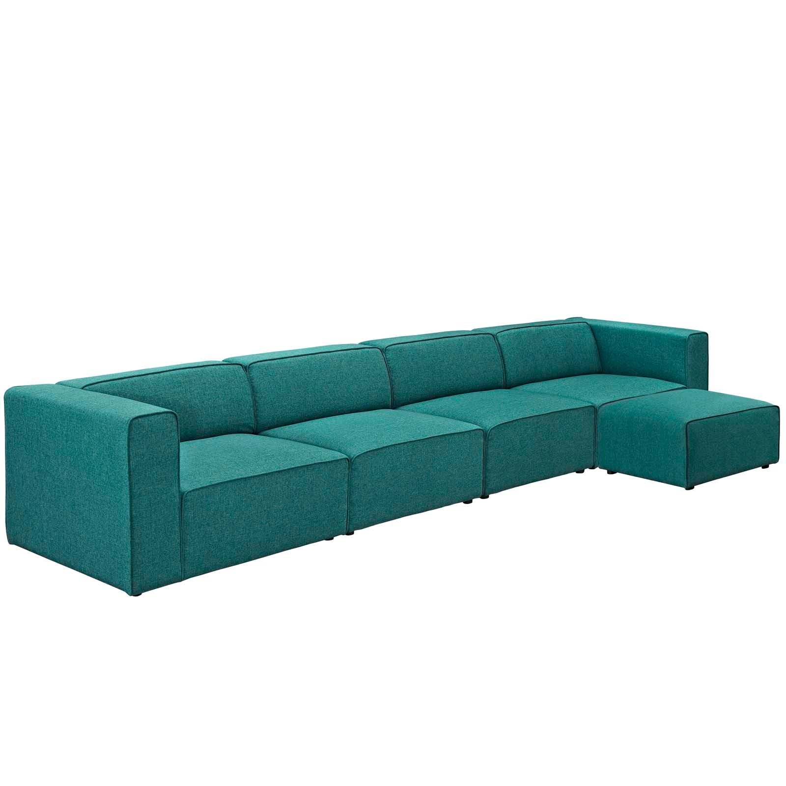 Modway Mingle 5 Piece Upholstered Fabric Sectional Sofa Set - EEI-2833 | Sofa Set | Modishstore - 11