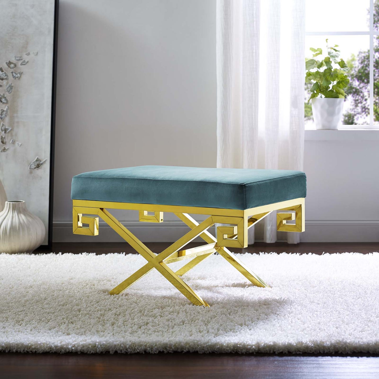 Rove Velvet Performance Velvet Bench By Modway - EEI-2879 | Benches | Modishstore - 23