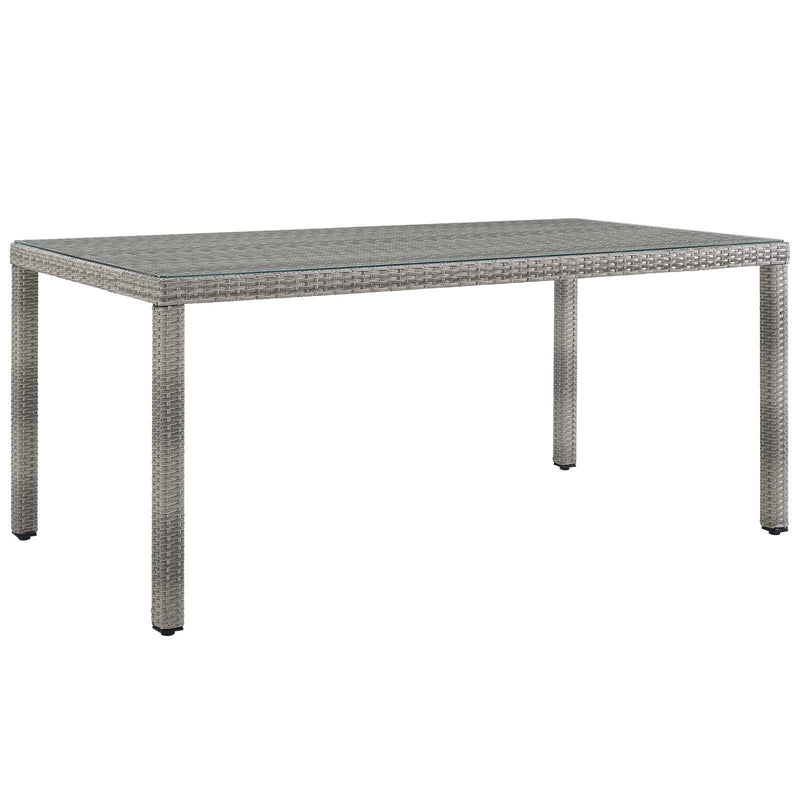 Modway Aura 68" Wicker Rattan Dining Table - EEI-2921 | Dining Tables | Modishstore - 1