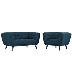 Modway Bestow 2 Piece Upholstered Fabric Loveseat and Armchair Set - EEI-2972