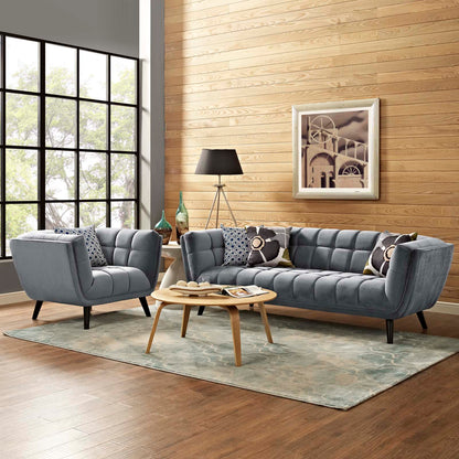 Modway Bestow 2 Piece Performance Velvet Sofa and Armchair Set - EEI-2980 | Sofa Set | Modishstore - 7