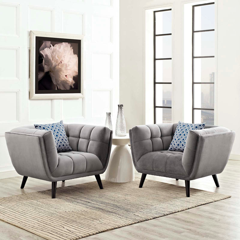 Modway Bestow 2 Piece Performance Velvet Armchair Set - EEI-2983 | Armchairs | Modishstore - 11