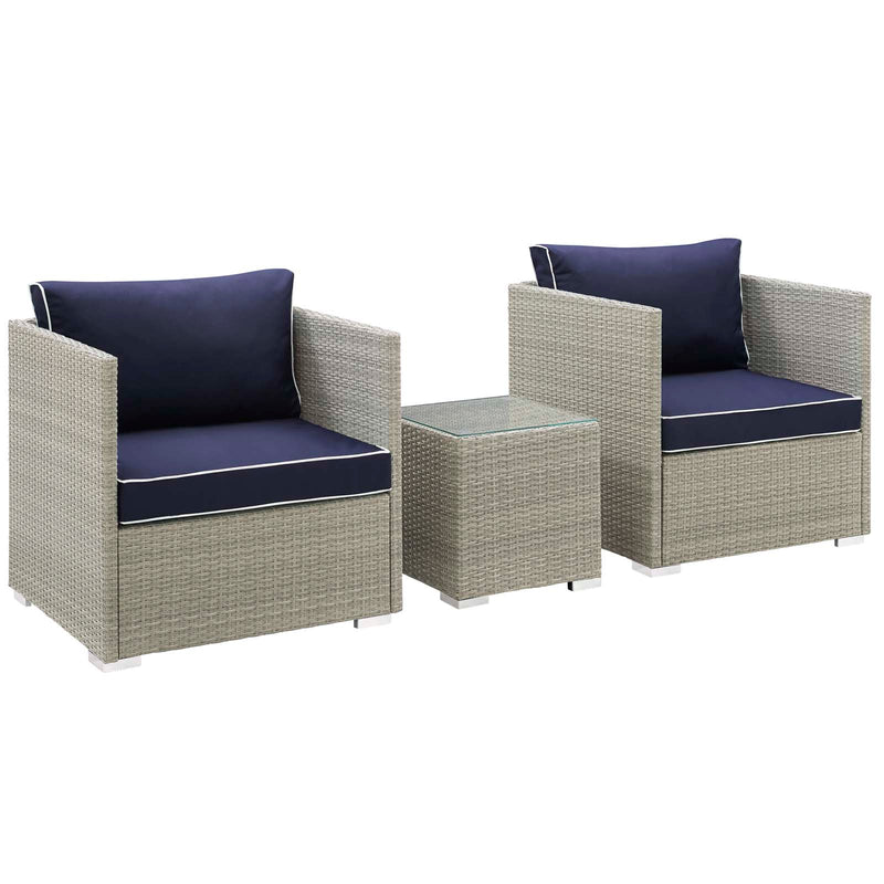 Repose 3 Piece Outdoor Patio Sectional Set By Modway - EEI-3006 | Outdoor Sofas, Loveseats & Sectionals | Modishstore - 14