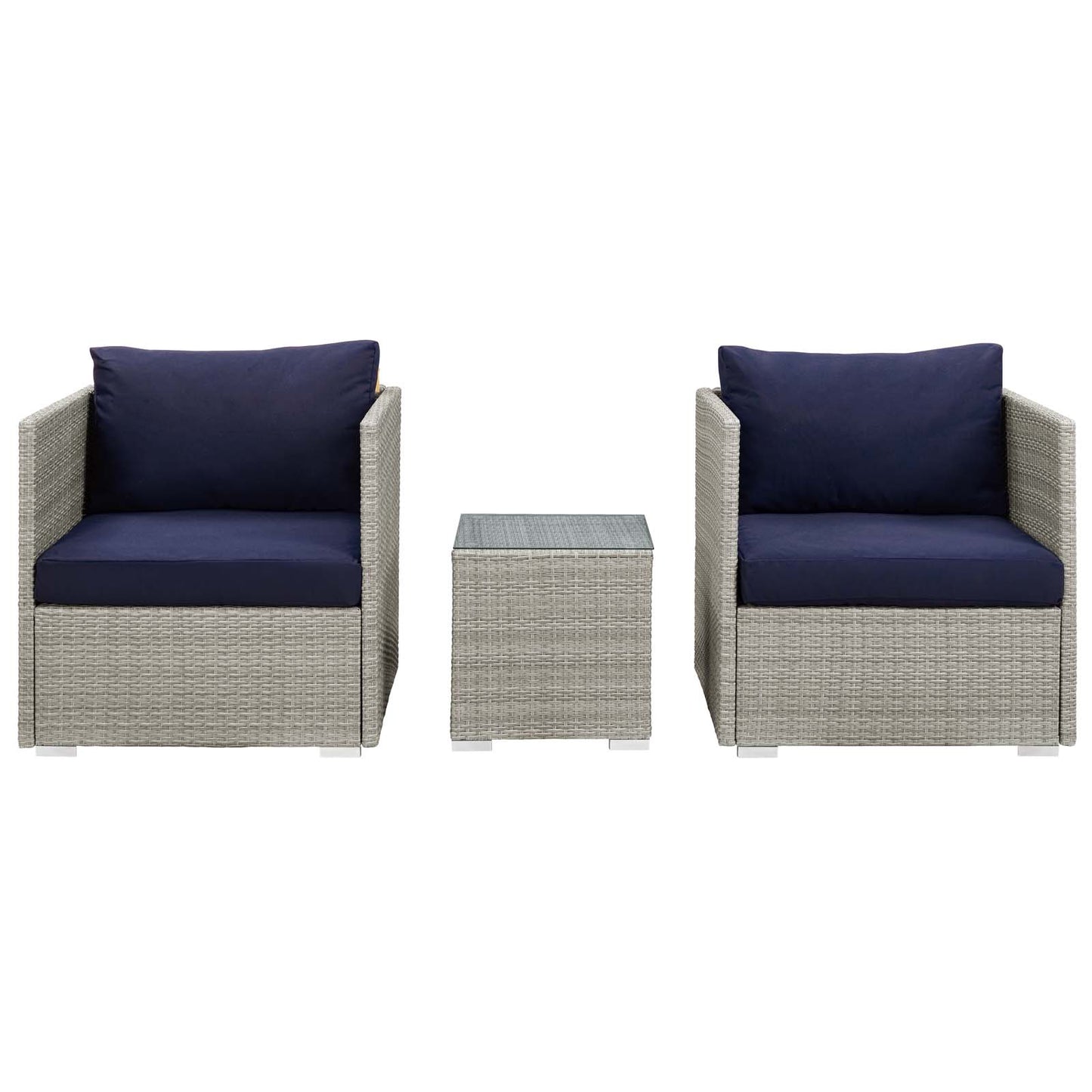 Repose 3 Piece Outdoor Patio Sunbrella® Sectional Set By Modway - EEI-3007 | Outdoor Sofas, Loveseats & Sectionals | Modishstore - 3