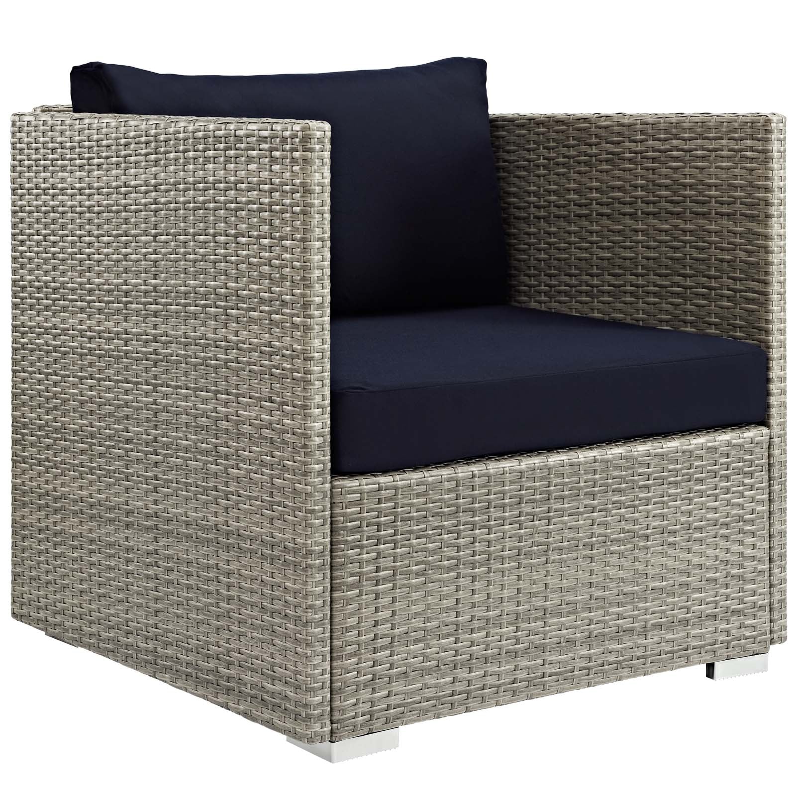 Repose 3 Piece Outdoor Patio Sunbrella® Sectional Set By Modway - EEI-3007 | Outdoor Sofas, Loveseats & Sectionals | Modishstore - 4