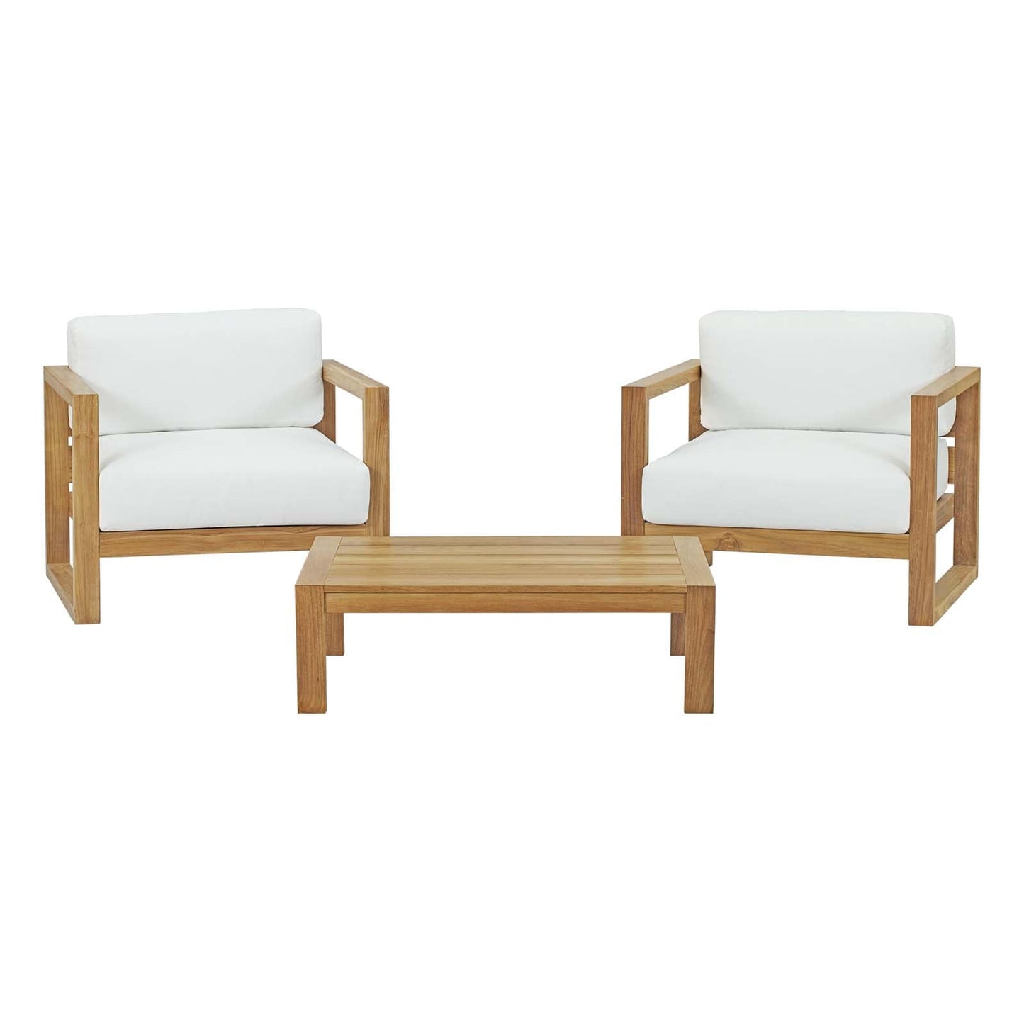 Modway Upland 3 Piece Outdoor Patio Teak Set-EEI-3114 - EEI-3114 | Outdoor Sofas, Loveseats & Sectionals | Modishstore - 2