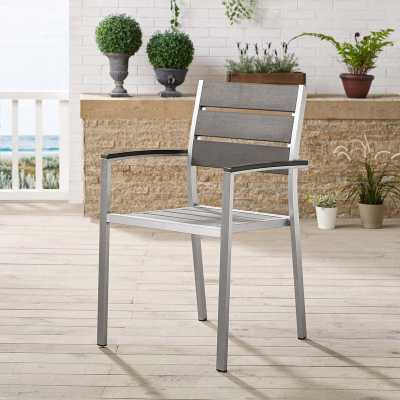 Modway Shore Outdoor Patio Aluminum Dining Armchair - EEI-3130 | Dining Chairs | Modishstore - 1