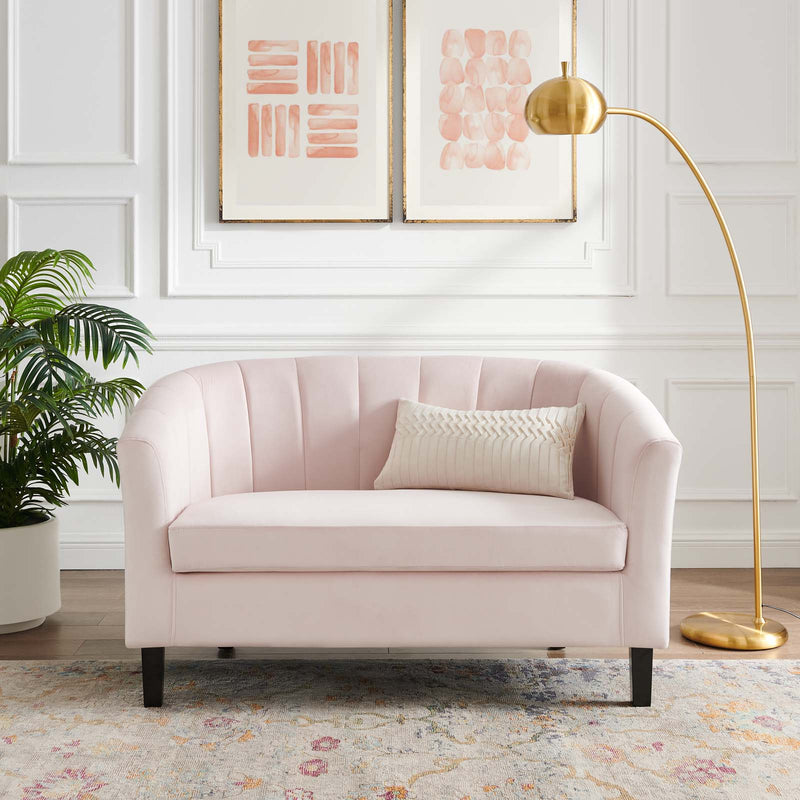 Modway Prospect Channel Tufted Upholstered Velvet Loveseat - EEI-3137 | Loveseats | Modishstore - 32