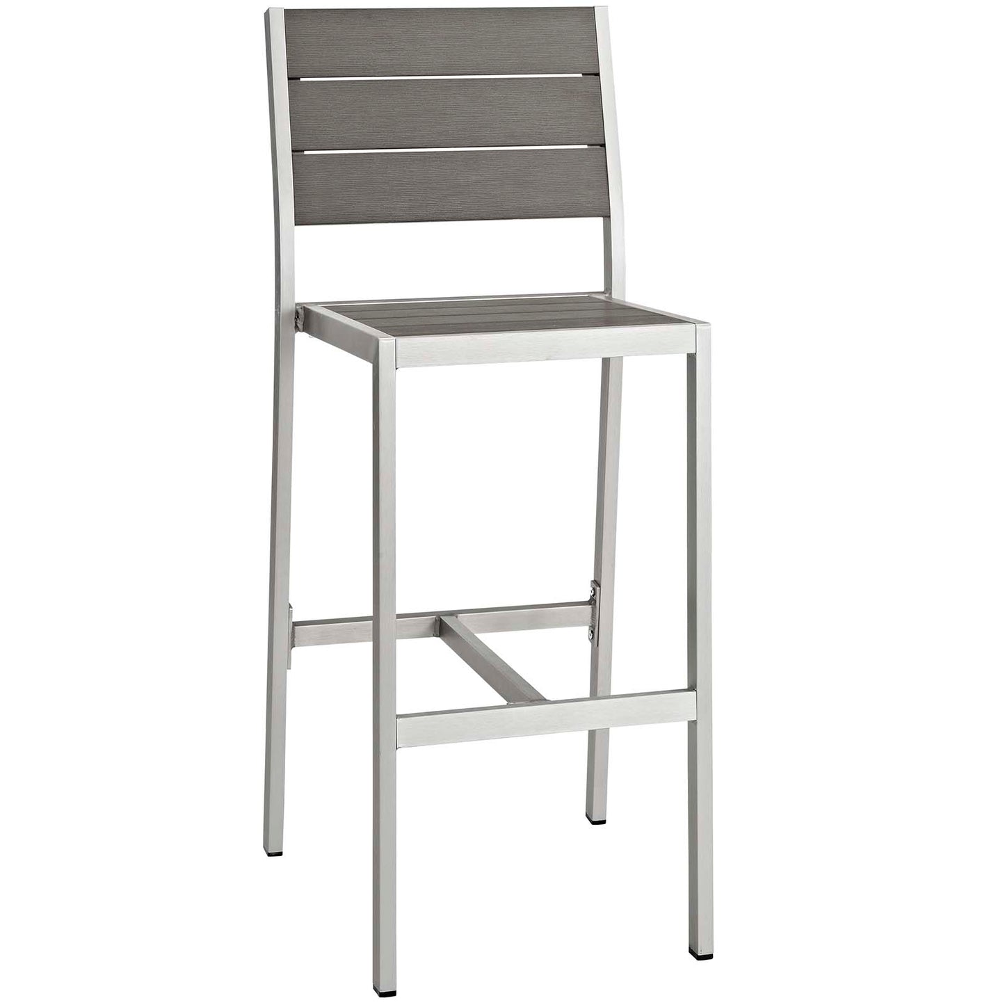 Modway Shore Armless Bar Stool Outdoor Patio Aluminum Set of 2 - EEI-3156 | Bar Stools | Modishstore - 3