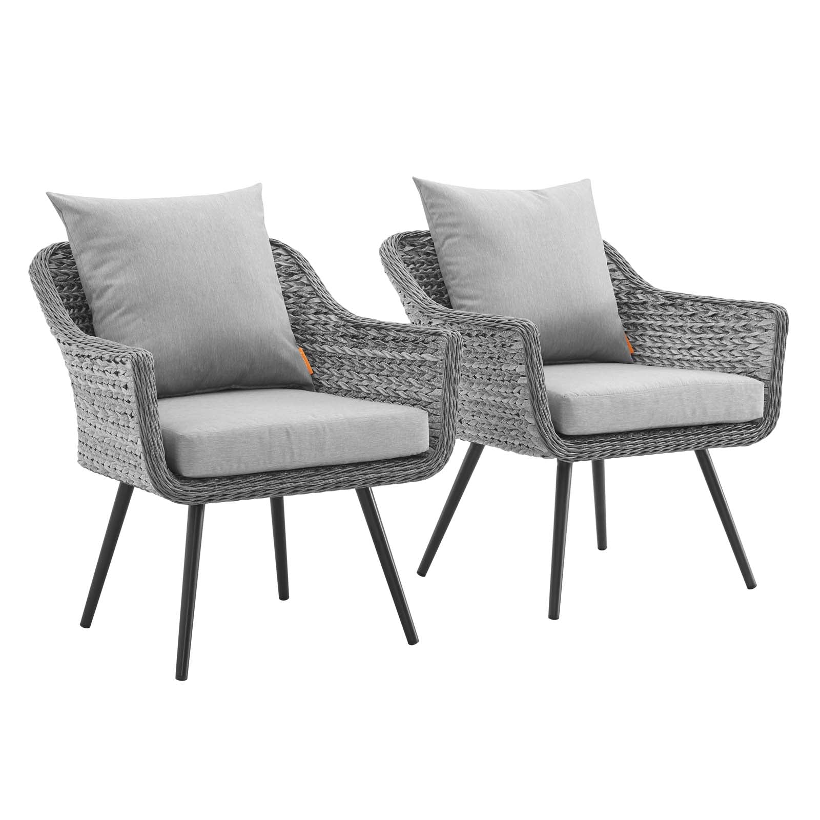 Modway Endeavor Armchair Outdoor Patio Wicker Rattan Set of 2 - EEI-3176 | Outdoor Chairs | Modishstore - 2