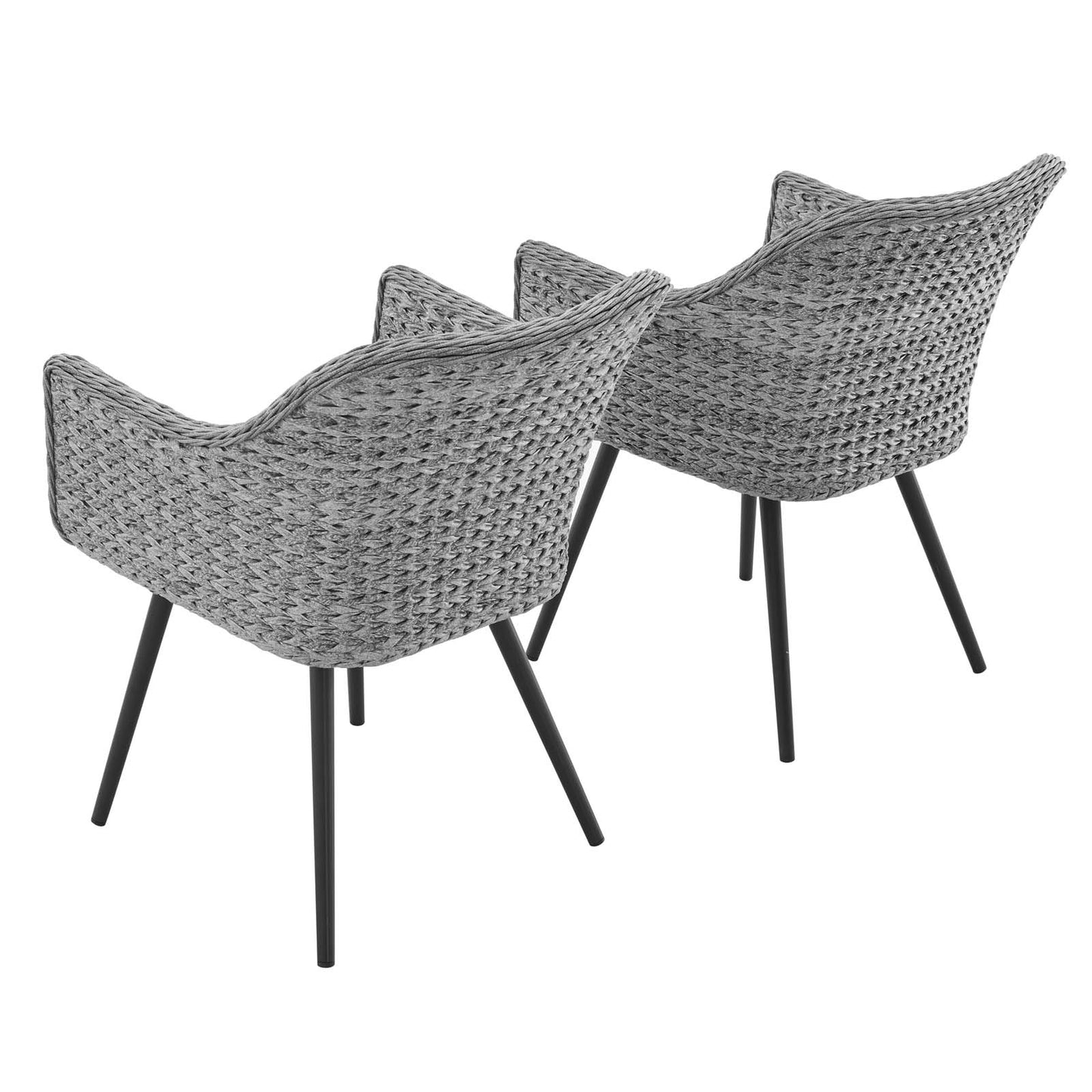 Modway Endeavor Dining Armchair Outdoor Patio Wicker Rattan Set of 2 - EEI-3181 | Outdoor Chairs | Modishstore - 4