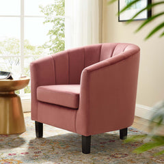 Modway Prospect Channel Tufted Upholstered Velvet Armchair - EEI-3188