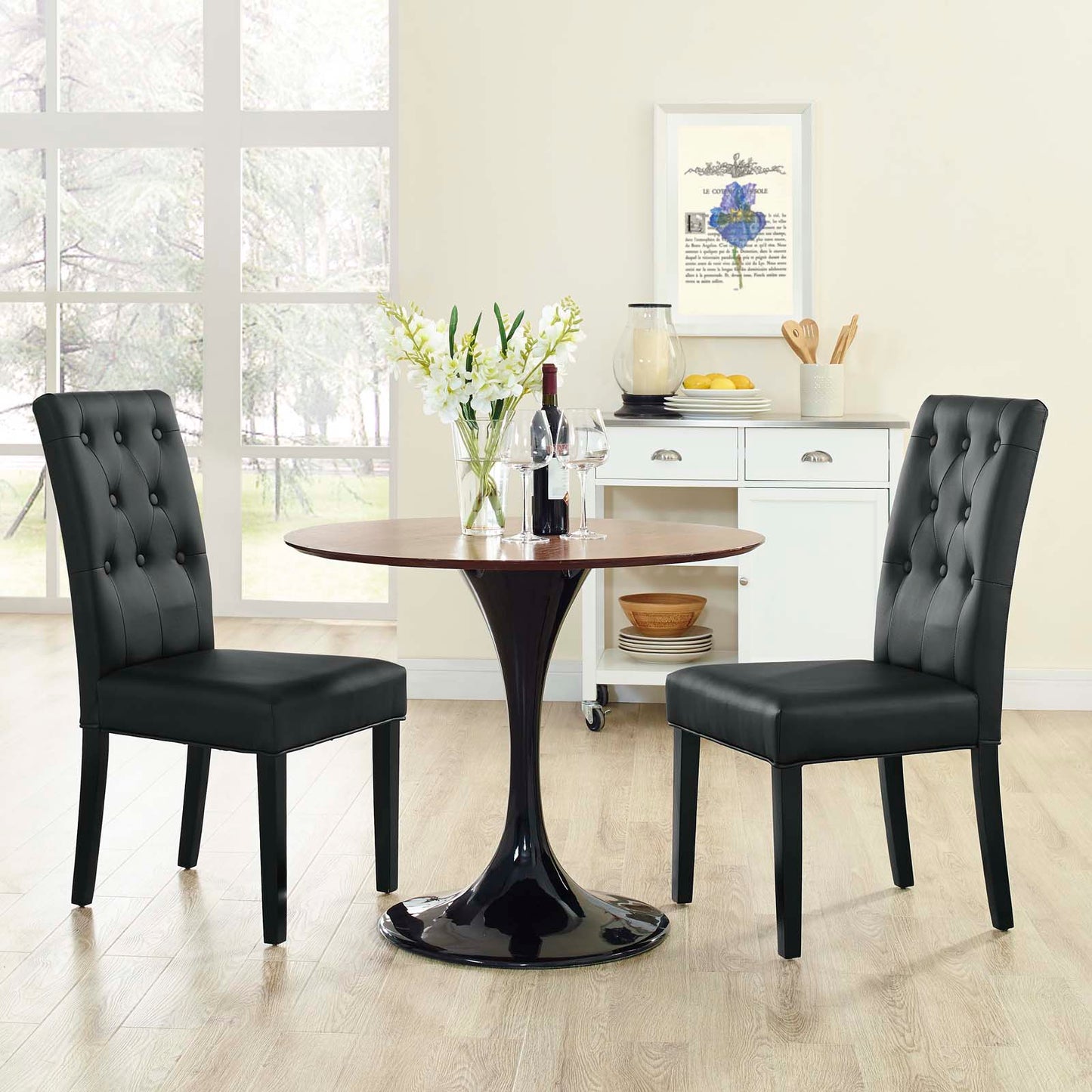 Modway Confer Dining Side Chair Vinyl Set of 2 - EEI-3323 | Dining Chairs | Modishstore - 1