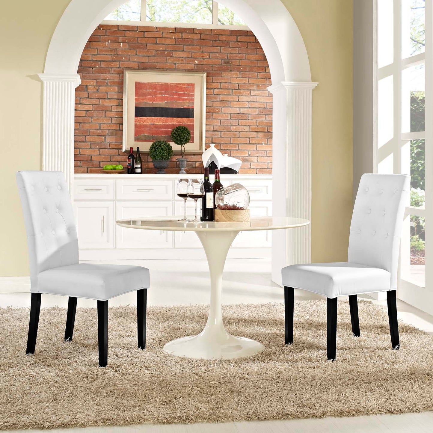 Modway Confer Dining Side Chair Vinyl Set of 2 - EEI-3323 | Dining Chairs | Modishstore - 10