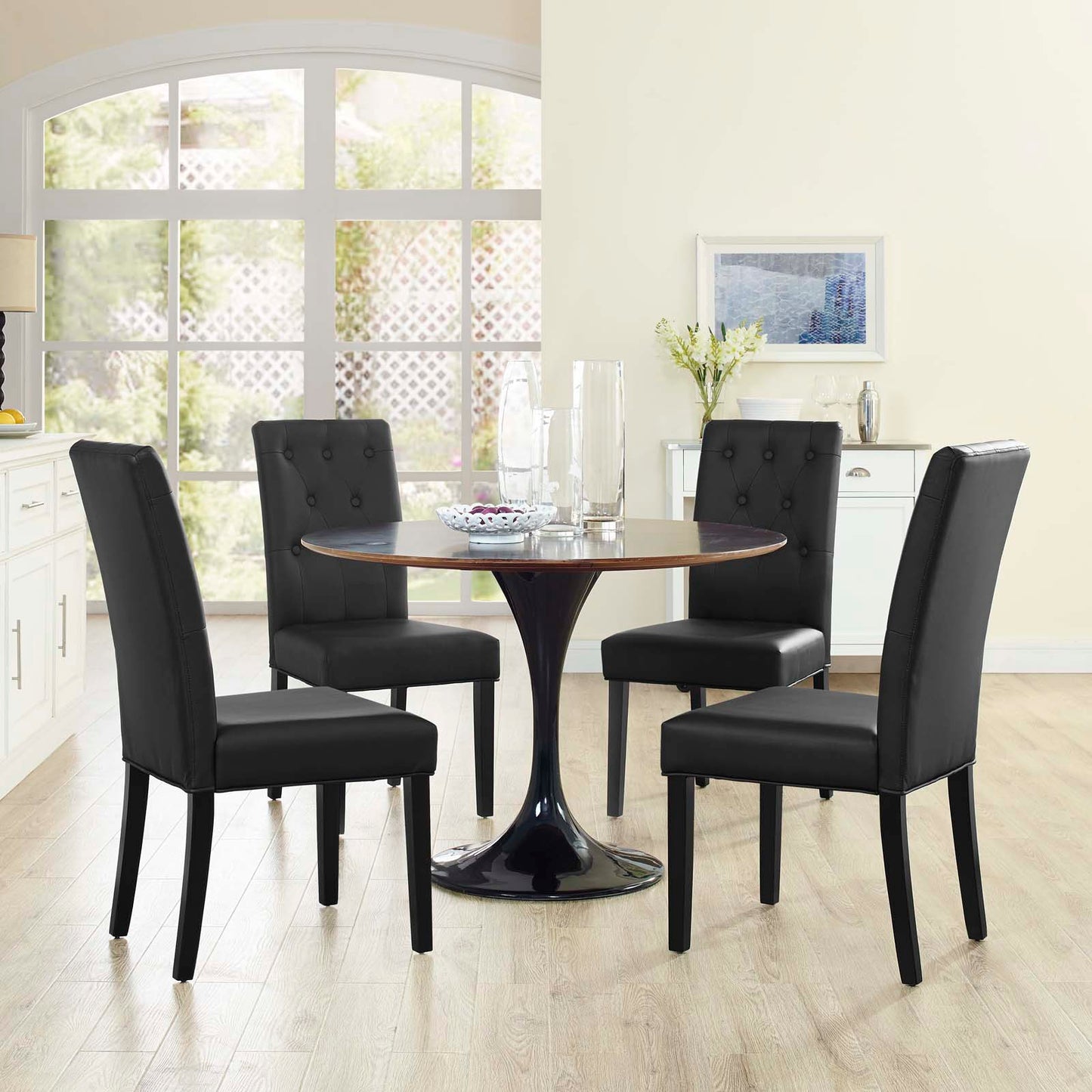 Modway Confer Dining Side Chair Vinyl Set of 4 - EEI-3324 | Dining Chairs | Modishstore - 1