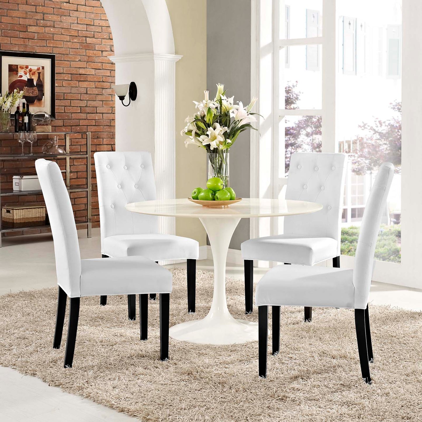 Modway Confer Dining Side Chair Vinyl Set of 4 - EEI-3324 | Dining Chairs | Modishstore - 6