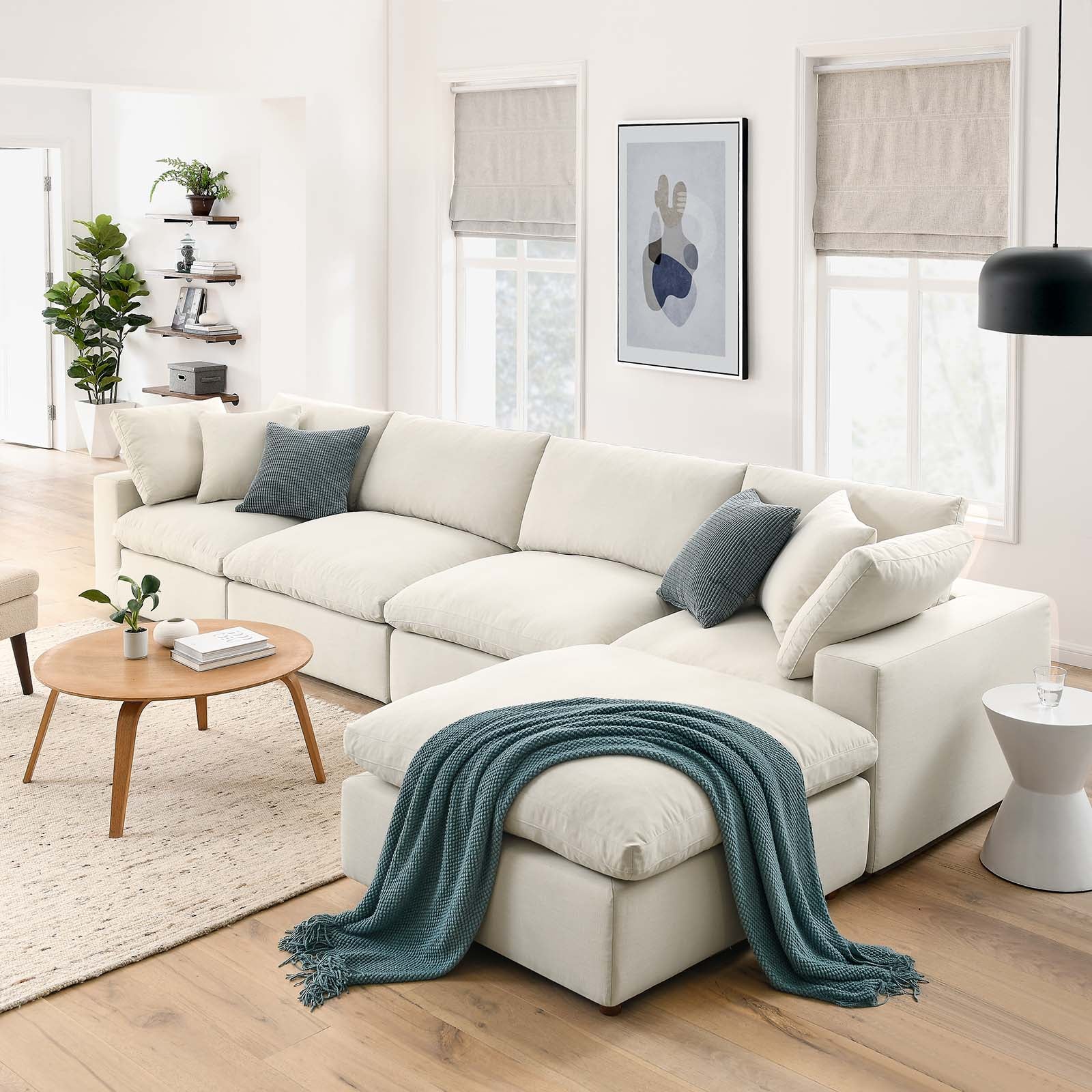 Down deals sectional sofa