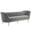 Modway Opportunity Vertical Channel Tufted Curved Performance Velvet S ...