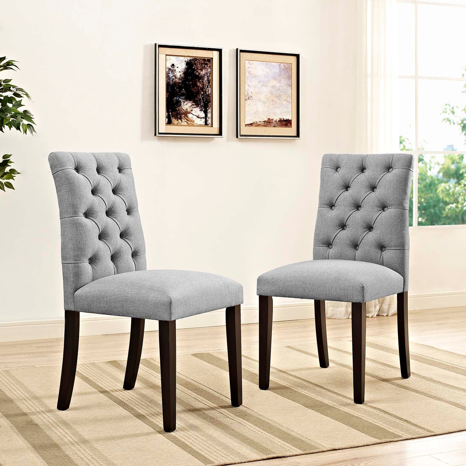 Modway Duchess Dining Chair Fabric Set of 2 - EEI-3474 | Dining Chairs | Modishstore - 11