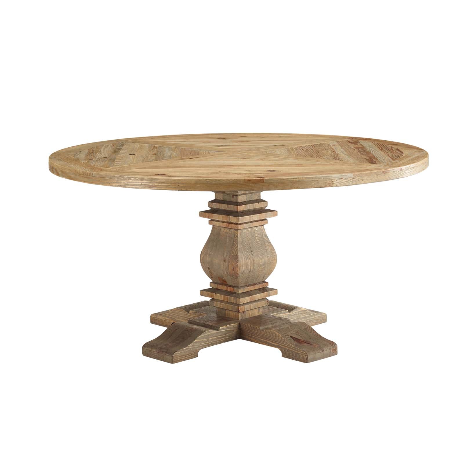 Modway Column 59" Round Pine Wood Dining Table - EEI-3493 | Dining Tables | Modishstore - 2