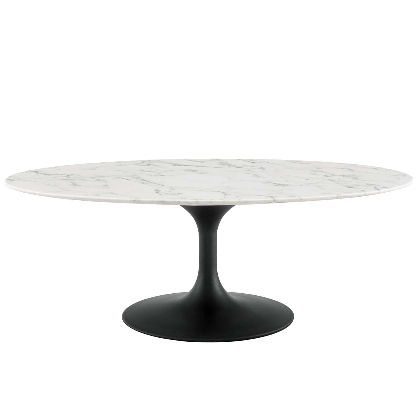 Modway Lippa 48" Oval-Shaped Artificial Marble Coffee Table-EEI-3537 - EEI-3537 | Coffee Tables | Modishstore - 2