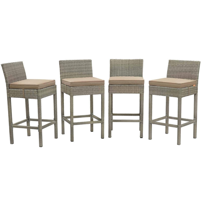 Modway Conduit Bar Stool Outdoor Patio Wicker Rattan Set of 4-EEI-3602 - EEI-3602 | Bar Stools | Modishstore - 6