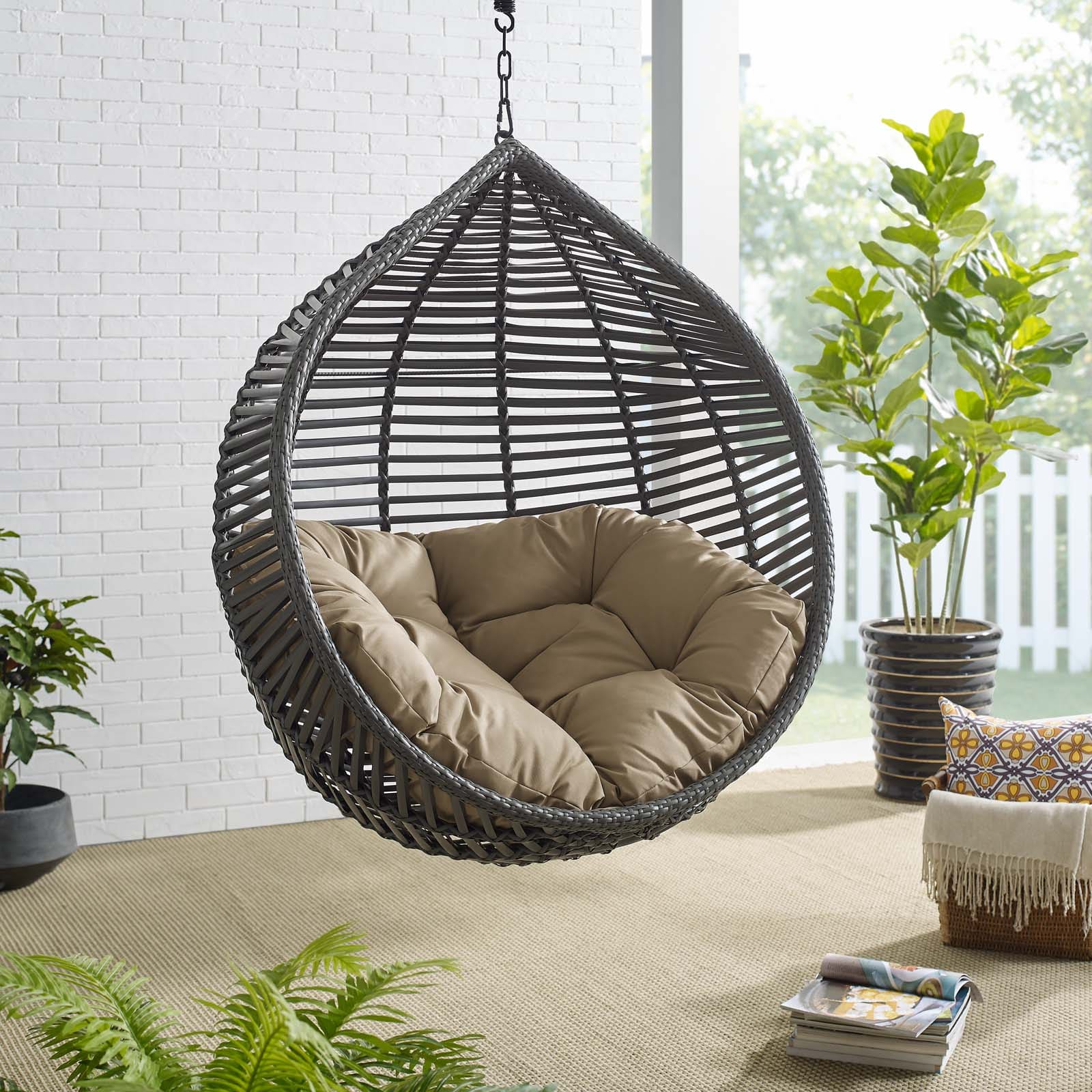 Garner teardrop outdoor patio swing chair modway new arrivals