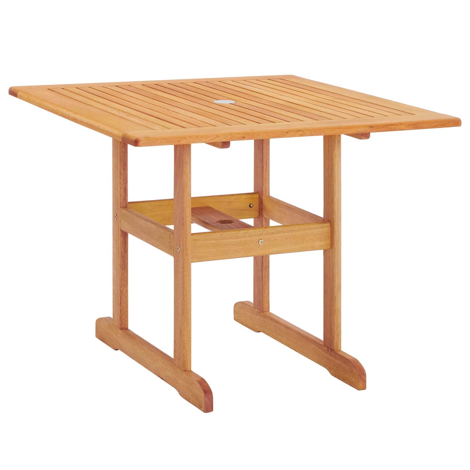 Modway Hatteras 36" Square Outdoor Patio Eucalyptus Wood Dining Table | Dining Tables | Modishstore-2