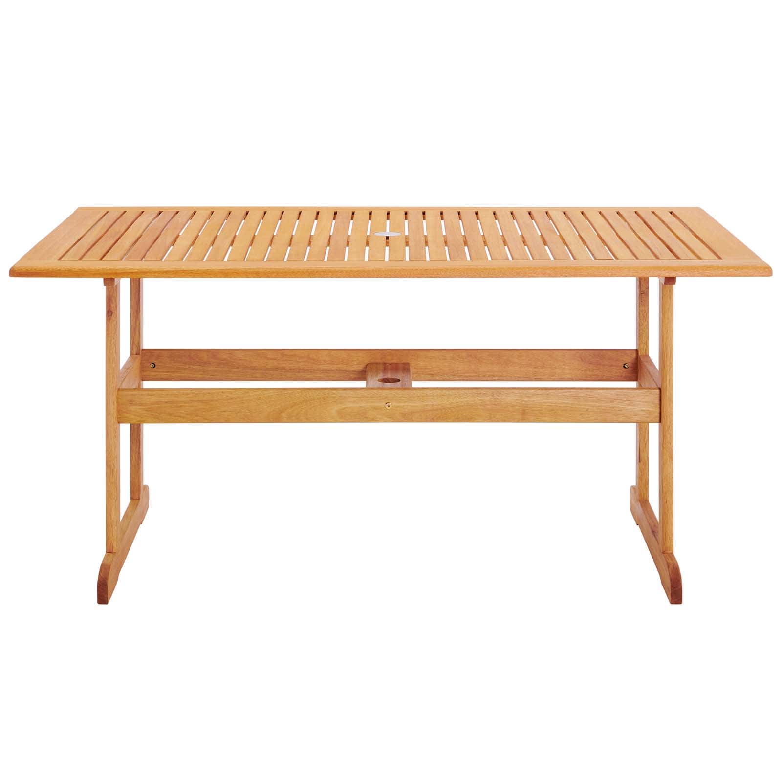 Modway Hatteras 59" Rectangle Outdoor Patio Eucalyptus Wood Dining Table - EEI-3675 | Dining Tables | Modishstore - 2