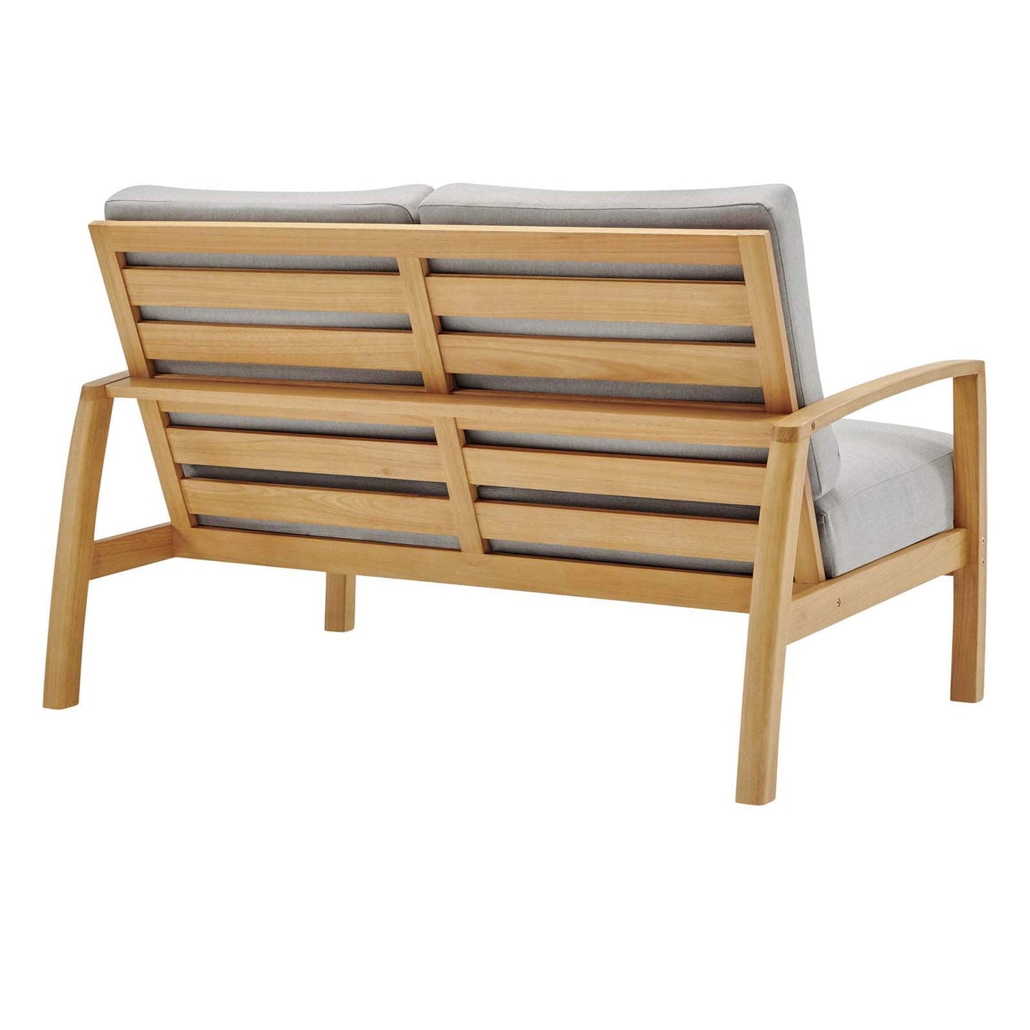 Modway Orlean Outdoor Patio Eucalyptus Wood Loveseat - EEI-3697 | Outdoor Sofas, Loveseats & Sectionals | Modishstore - 3