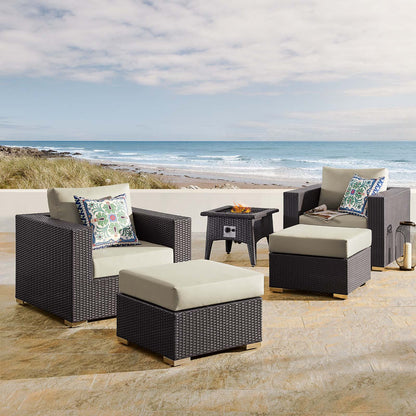 Modway Convene 5 Piece Set Outdoor Patio with Fire Pit-EEI-3726 - EEI-3726 | Outdoor Sofas, Loveseats & Sectionals | Modishstore - 28