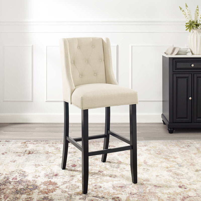 Modway Baronet Tufted Button Upholstered Fabric Bar Stool - EEI-3741 | Bar Stools | Modishstore - 8