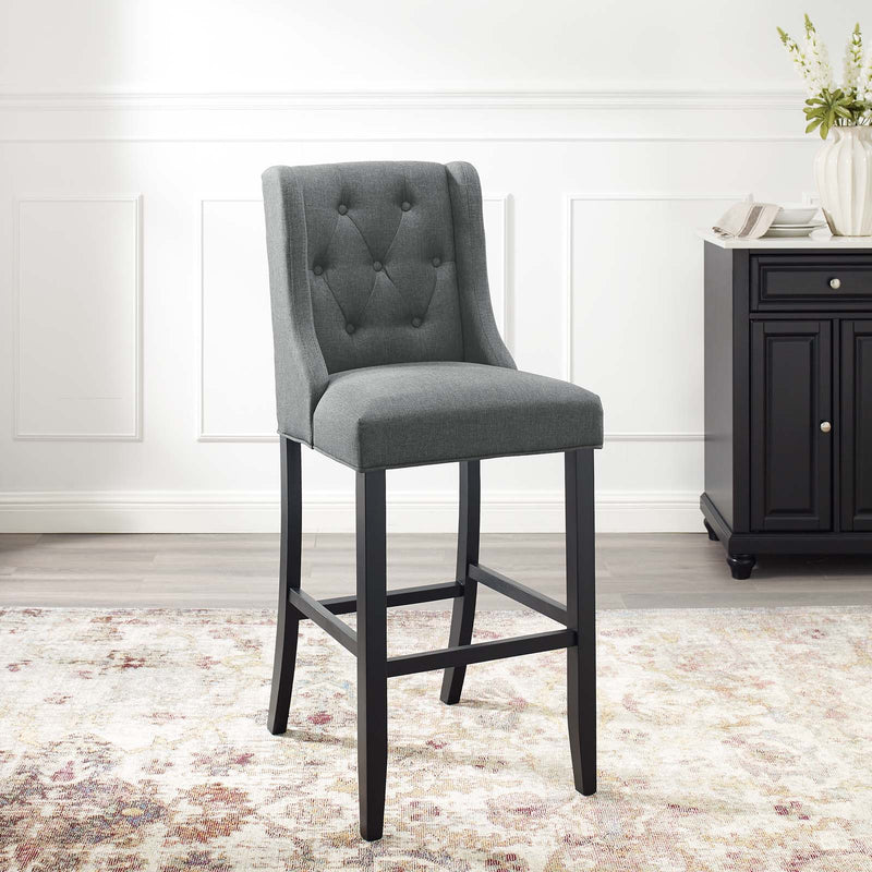 Modway Baronet Tufted Button Upholstered Fabric Bar Stool - EEI-3741 | Bar Stools | Modishstore - 15